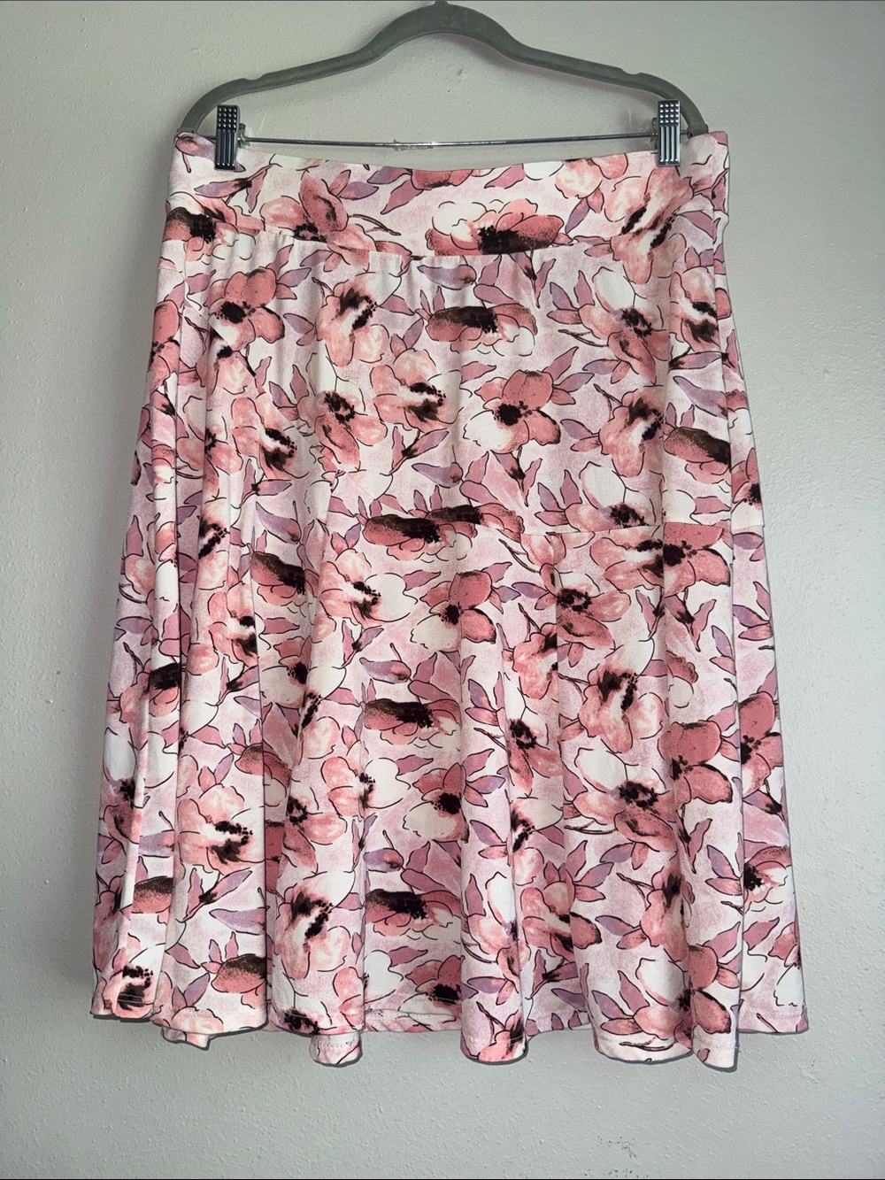 George Pink Floral Midi Skirt